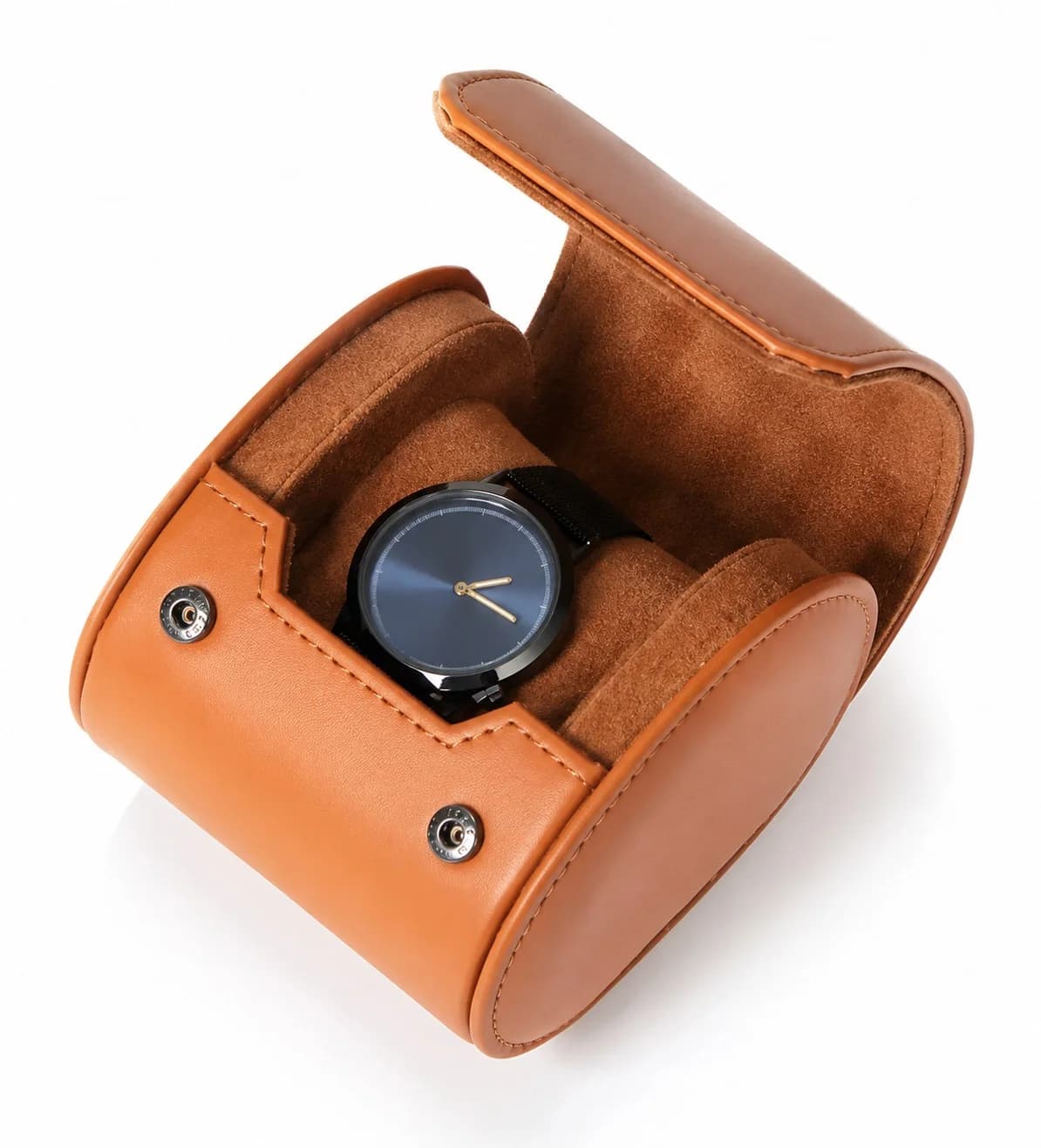 Montre Gasmann 260520-23, etui cuir marron clair, format compact