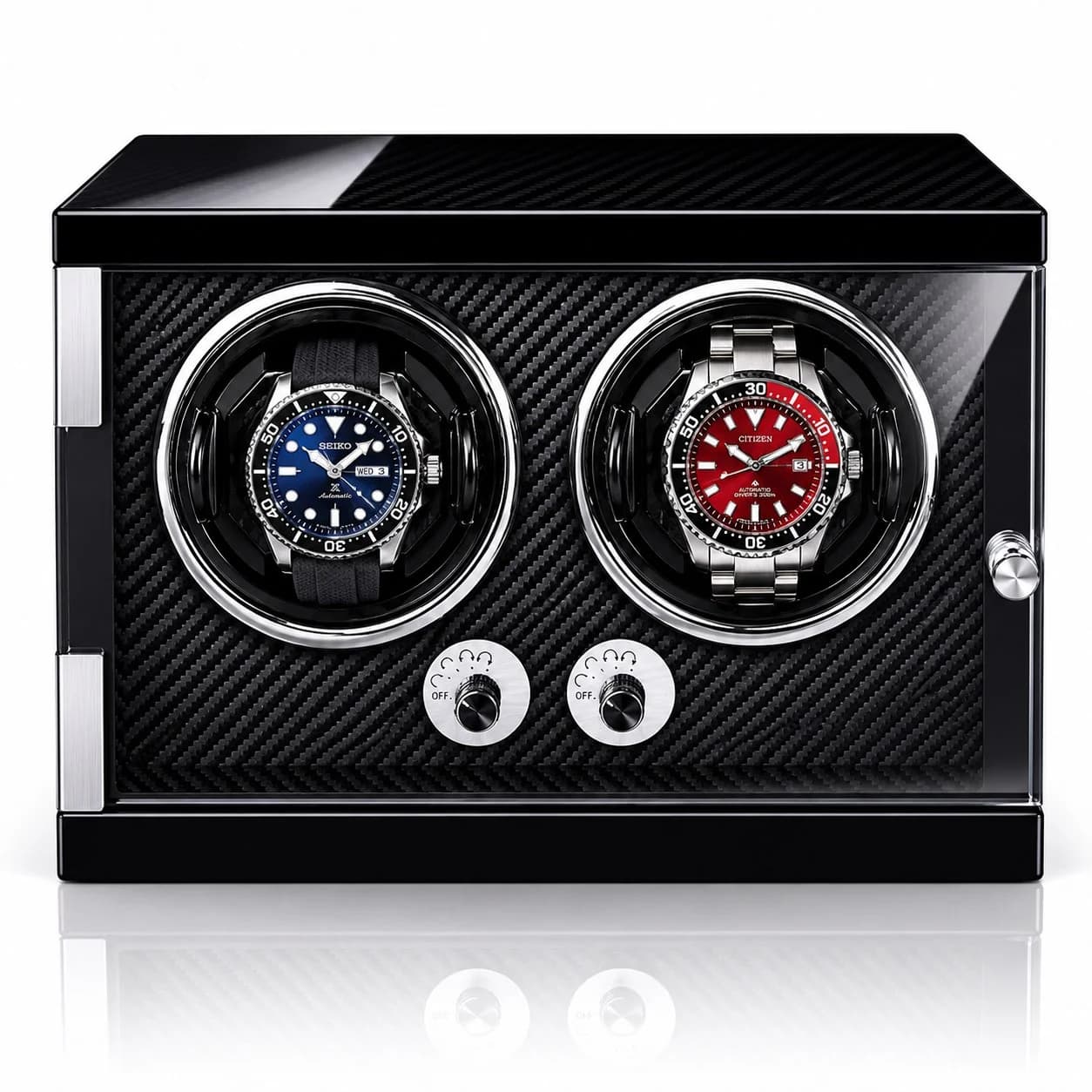 Montre Gasmann 260520-32, noir laqué fibre de carbone, 2 montres