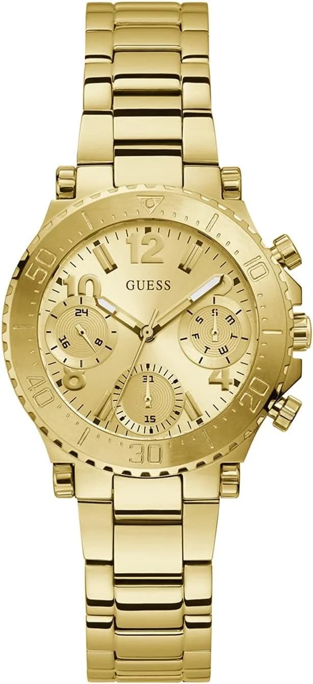 Montre femme Guess GW0465L1, cadran or et bracelet acier doré