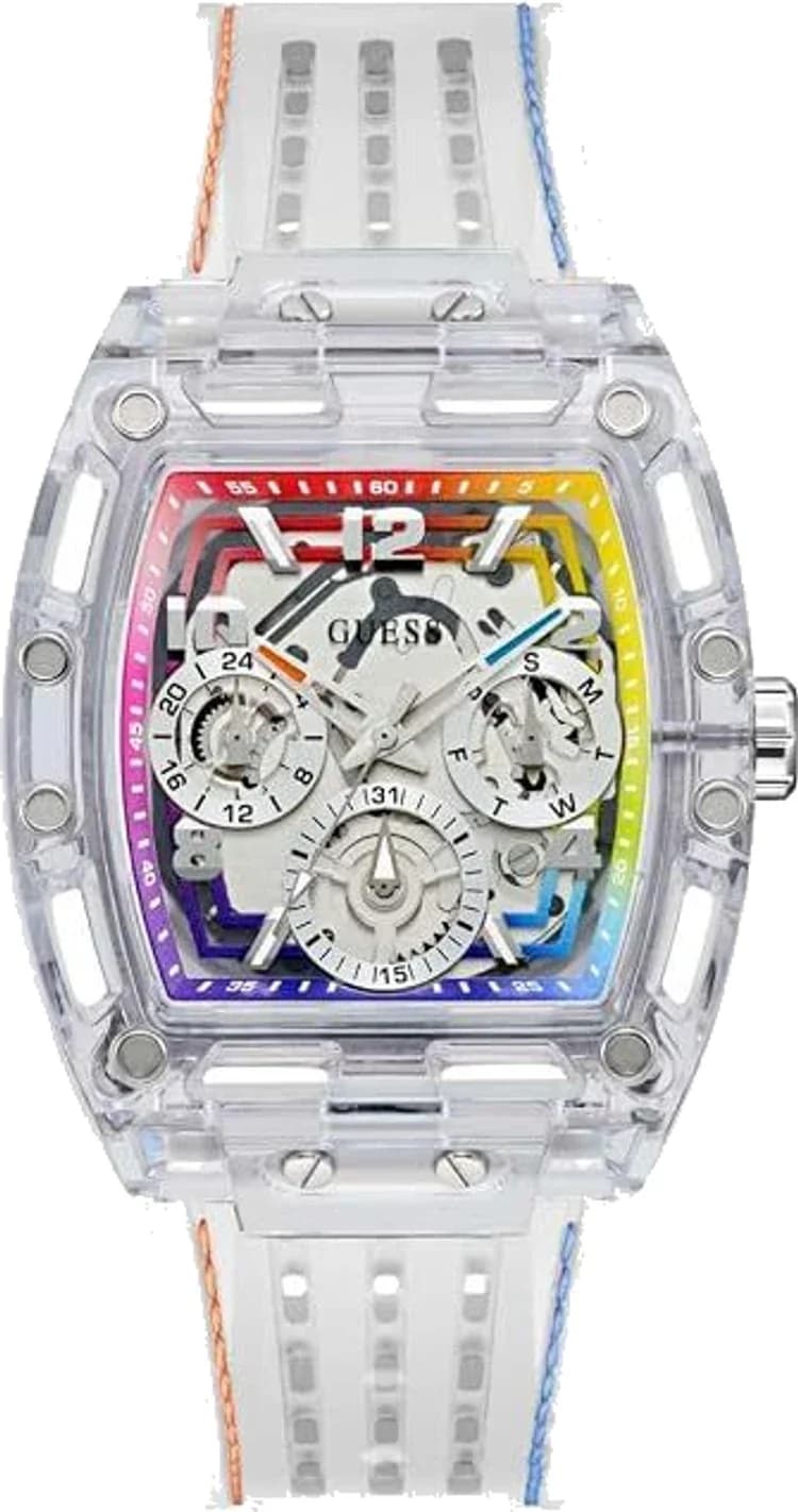 Montre Guess GW0499G13 homme cadran multicolore bracelet silicone