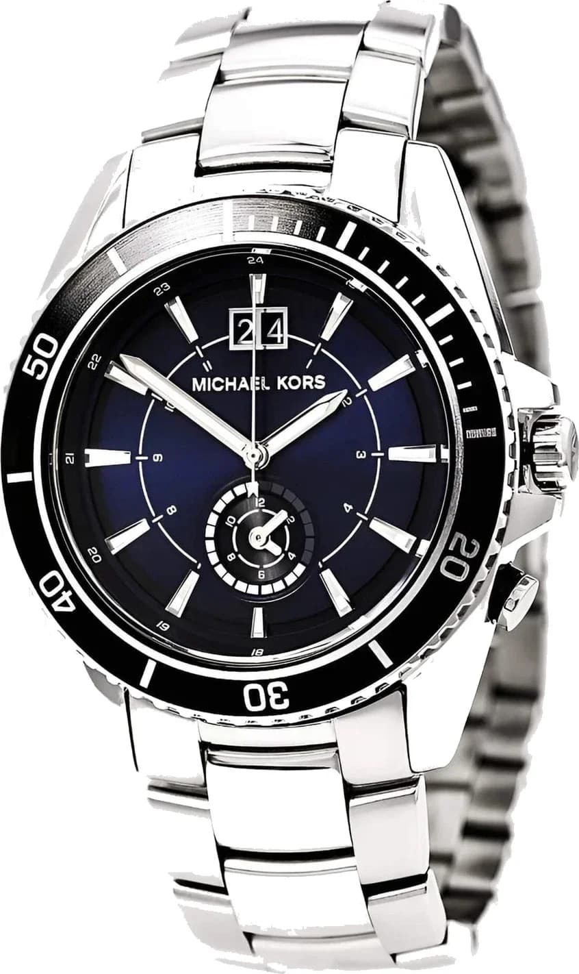 Montre Michael Kors MK8400 homme cadran bleu bracelet acier