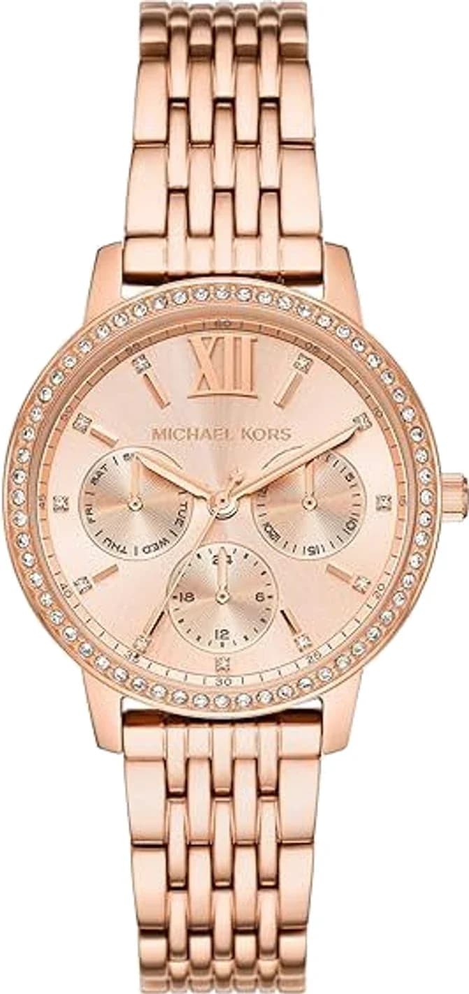 Montre Michael Kors MKO1081 femme cadran or rose bracelet acier