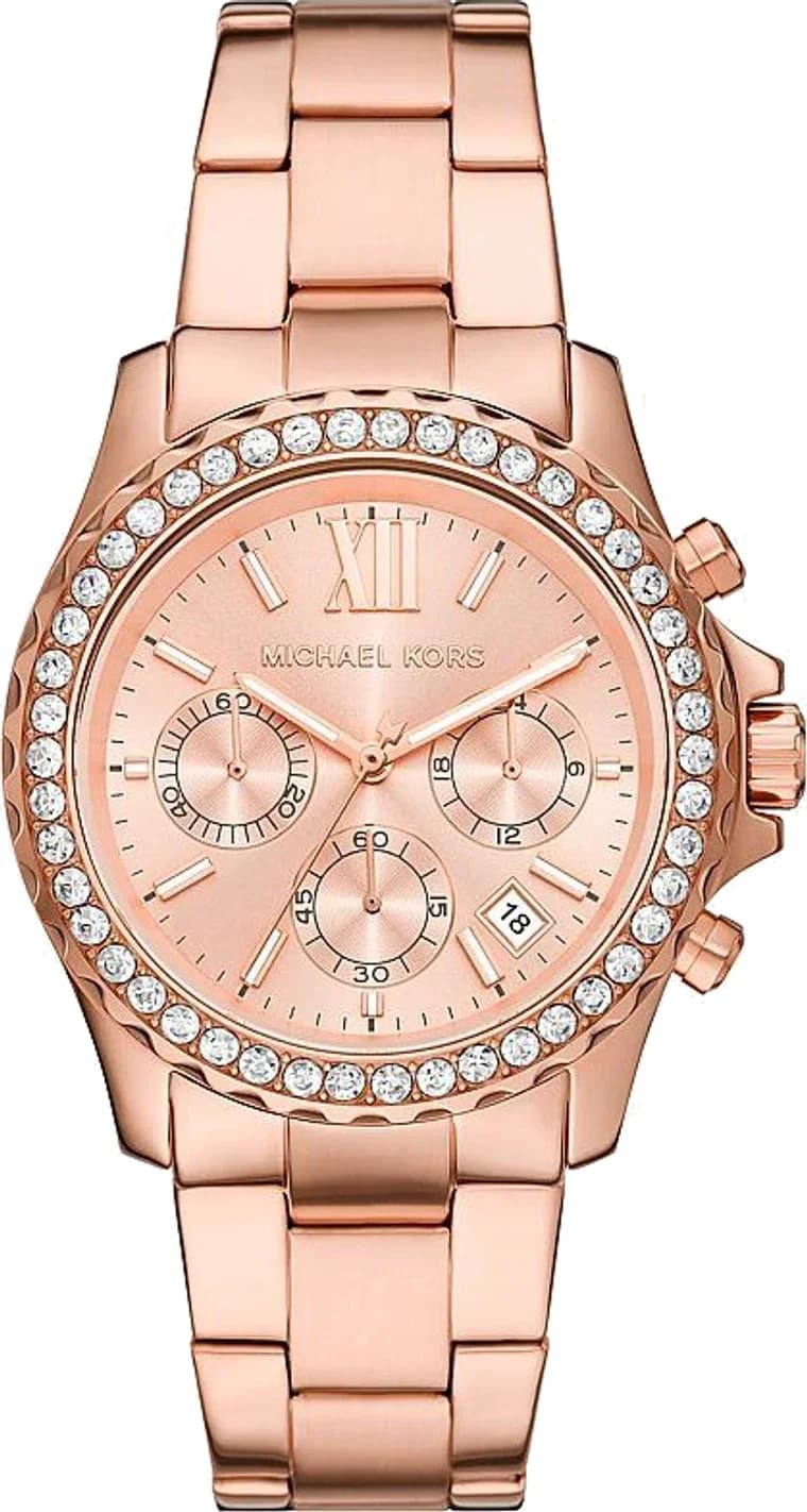 Montre femme Michael Kors MKO1131, cadran or rose, bracelet acier