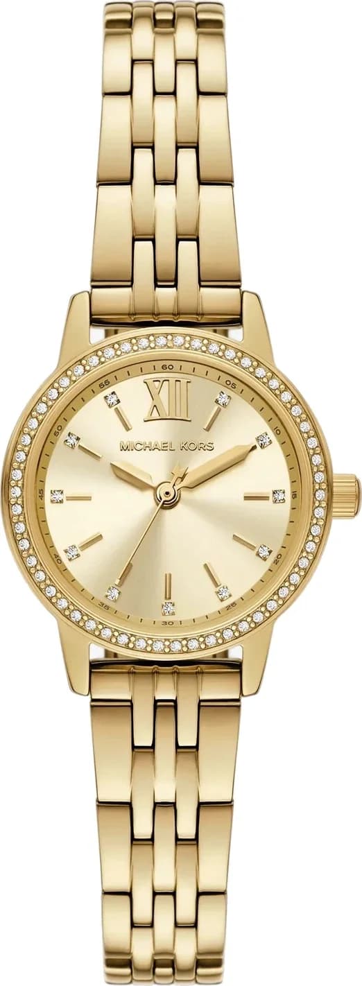 Montre femme Michael Kors MKO1173, cadran or, bracelet acier doré