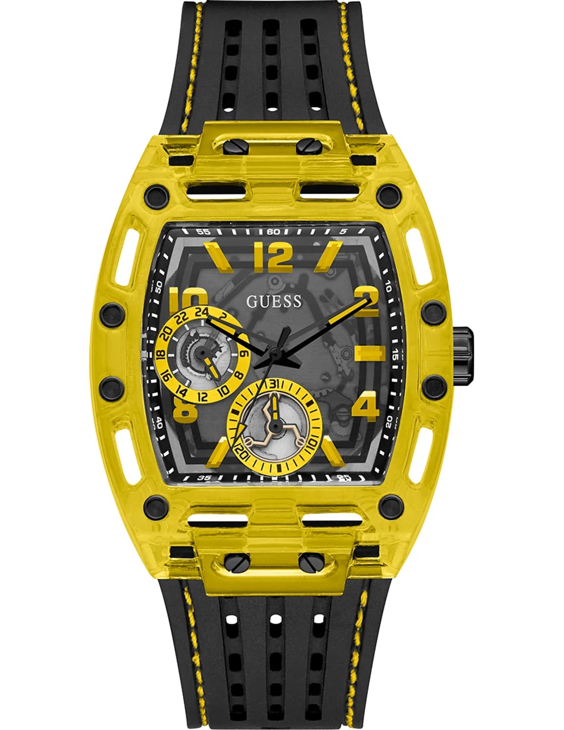 Montre Guess GW0499G2 homme cadran noir bracelet silicone