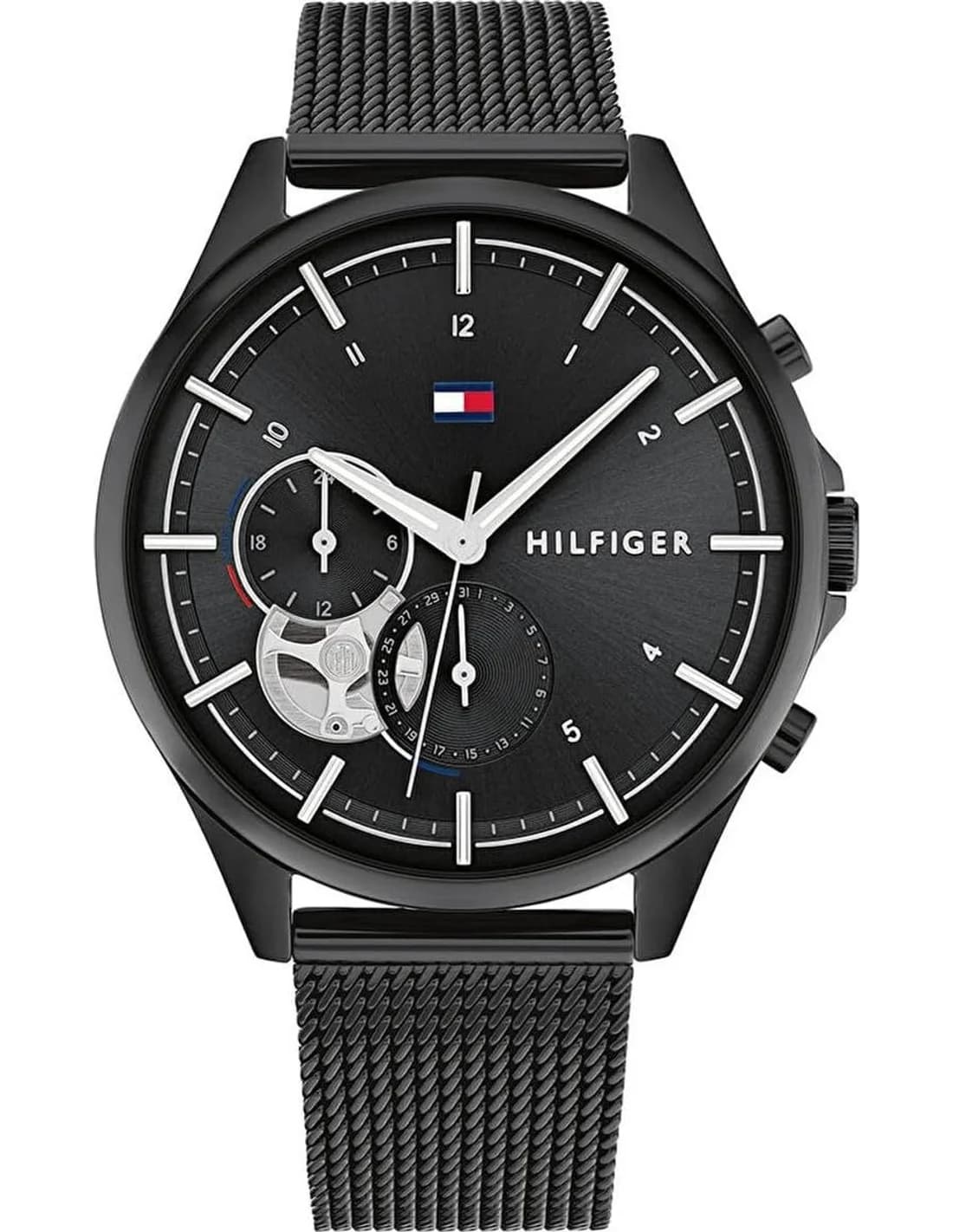 Montre Tommy Hilfiger 1782485 femme cadran noir bracelet acier