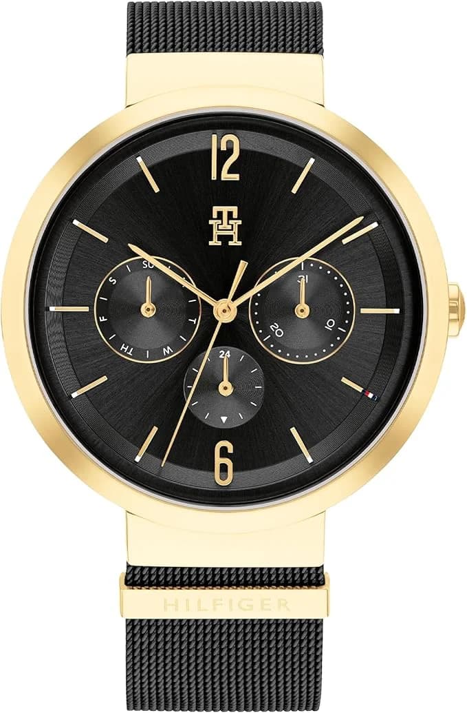 Montre Tommy Hilfiger 1782540 femme cadran noir bracelet acier