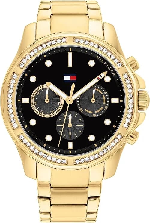 Montre Tommy Hilfiger 1782570 femme cadran noir bracelet acier