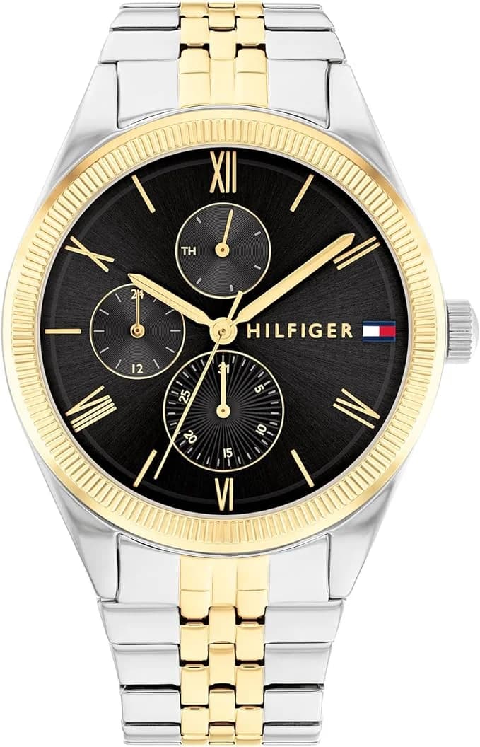 Montre Tommy Hilfiger 1782591 femme cadran noir bracelet acier