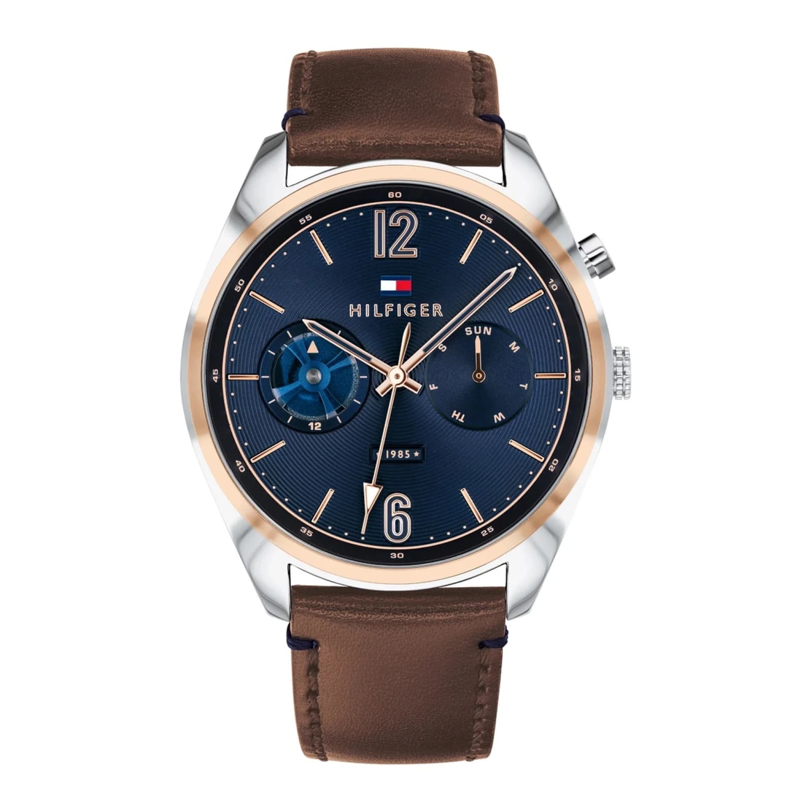 Montre Tommy Hilfiger 1791549 homme cadran bleu bracelet cuir