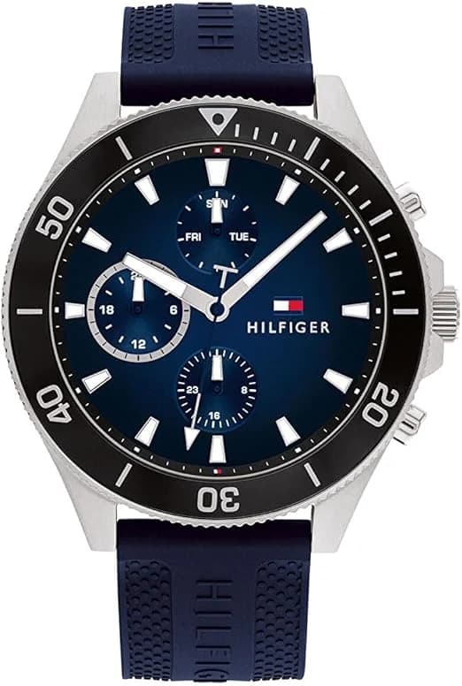 Montre Tommy Hilfiger 1791920 homme cadran bleu bracelet silicone