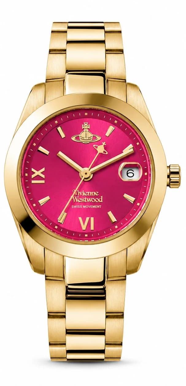 Montre femme Vivienne Westwood VV292RRGD, au cadran rose élégant