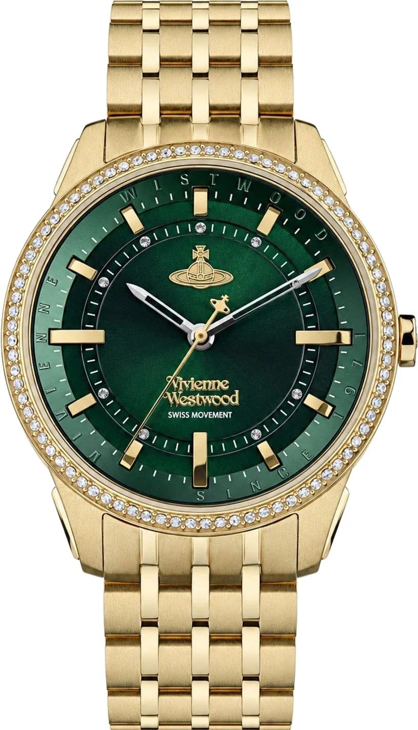 Montre Vivienne Westwood VV262GRGD femme cadran vert bracelet acier