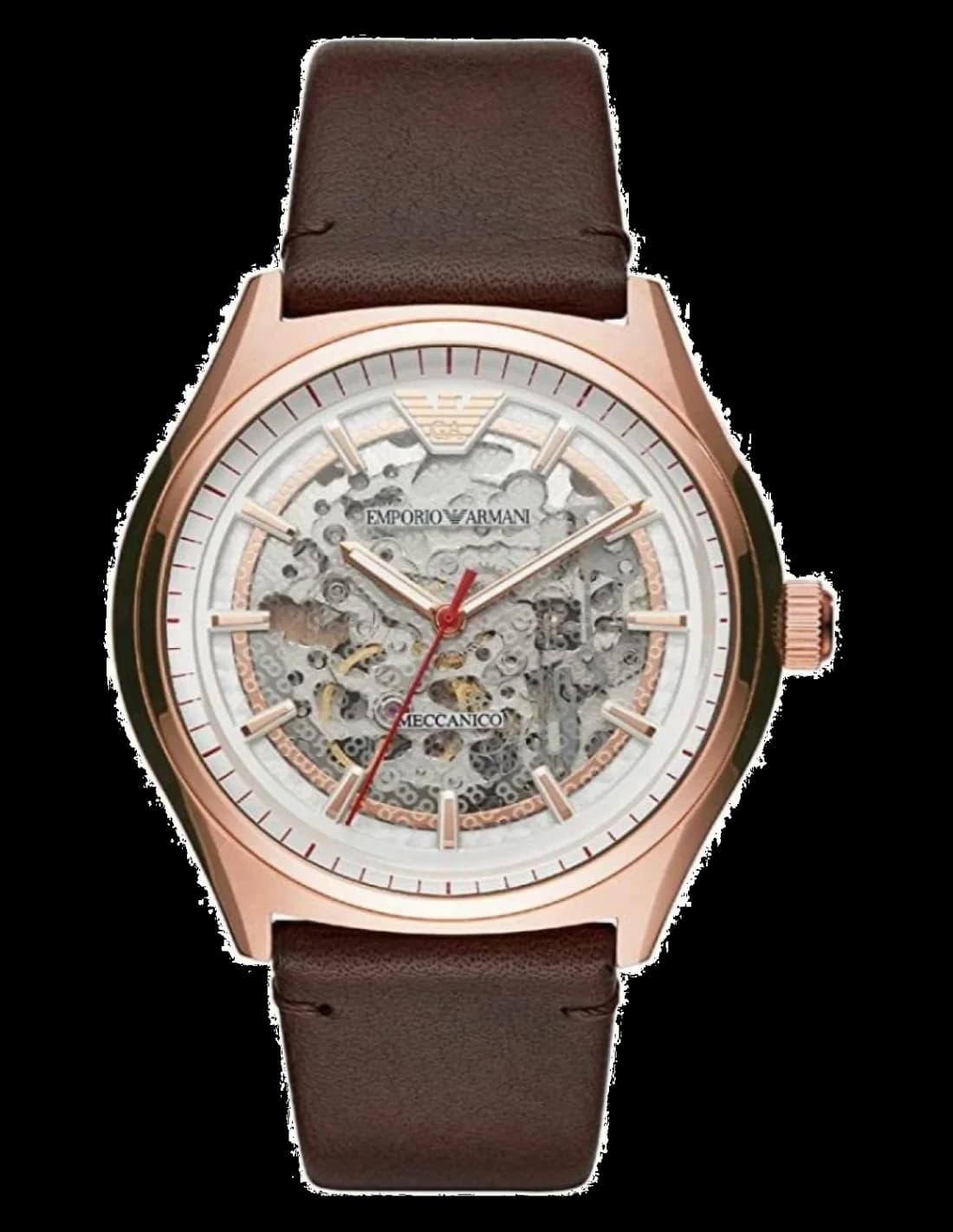Montre homme Emporio Armani AR60005, argent automatique à mouvement apparent