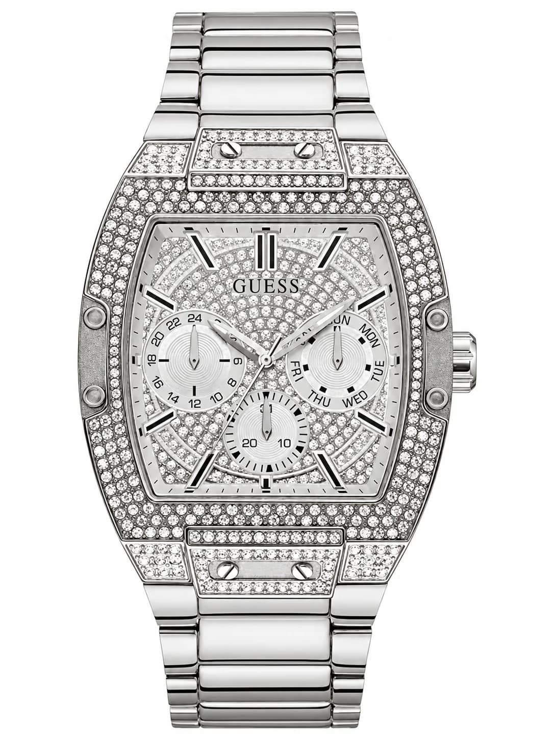 Montre Guess GW0094G1 cadran argent bracelet acier