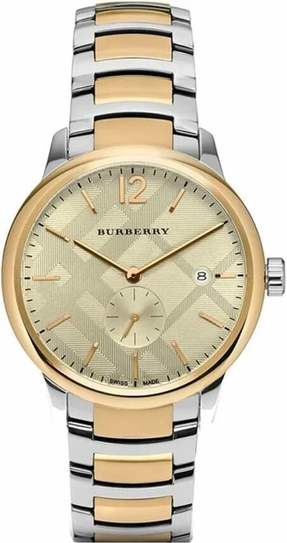 Montre femme Burberry BU10011, cadran or sur bracelet bi-ton