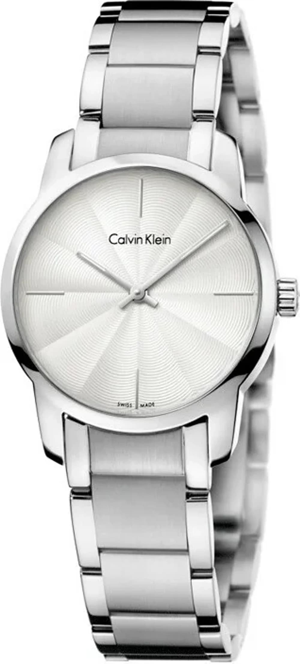 Montre femme Calvin Klein K2G23146, cadran argent sur bracelet acier inoxydable