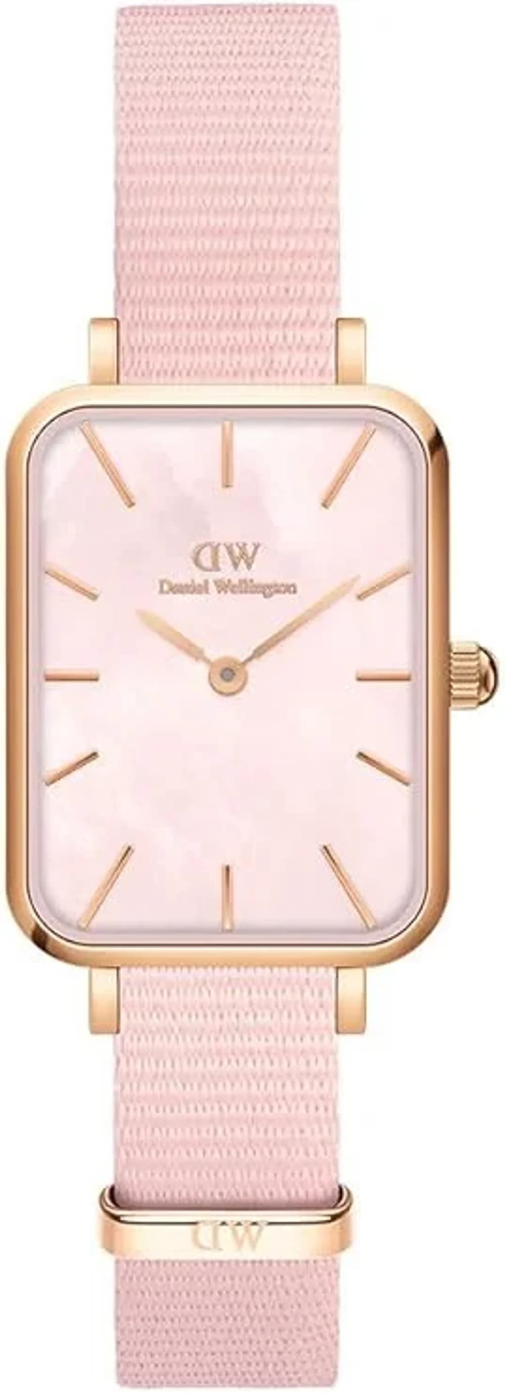 Montre femme Daniel Wellington DW00100509, rectangulaire nacre avec bracelet nylon