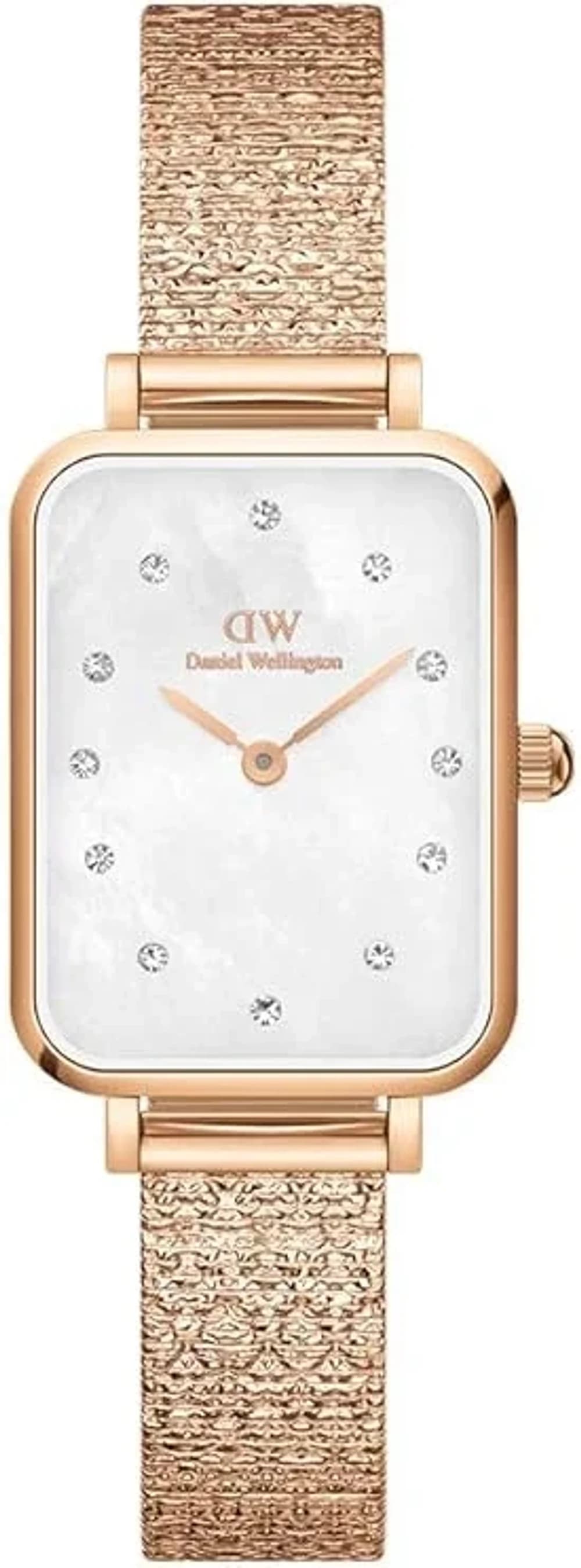 Montre femme Daniel Wellington DW00100578, cadran blanc, bracelet acier