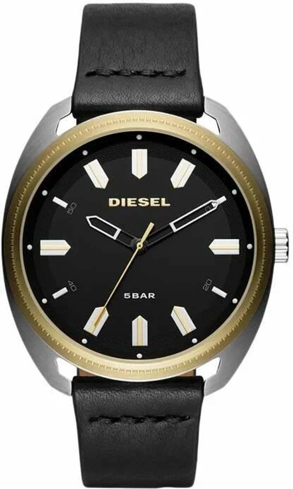 Montre homme Diesel DZ1835, cadran noir, finition satinée