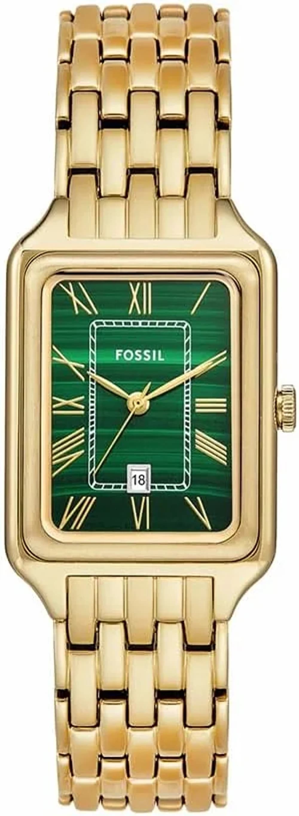 Montre Fossil ES5341 femme cadran vert bracelet acier
