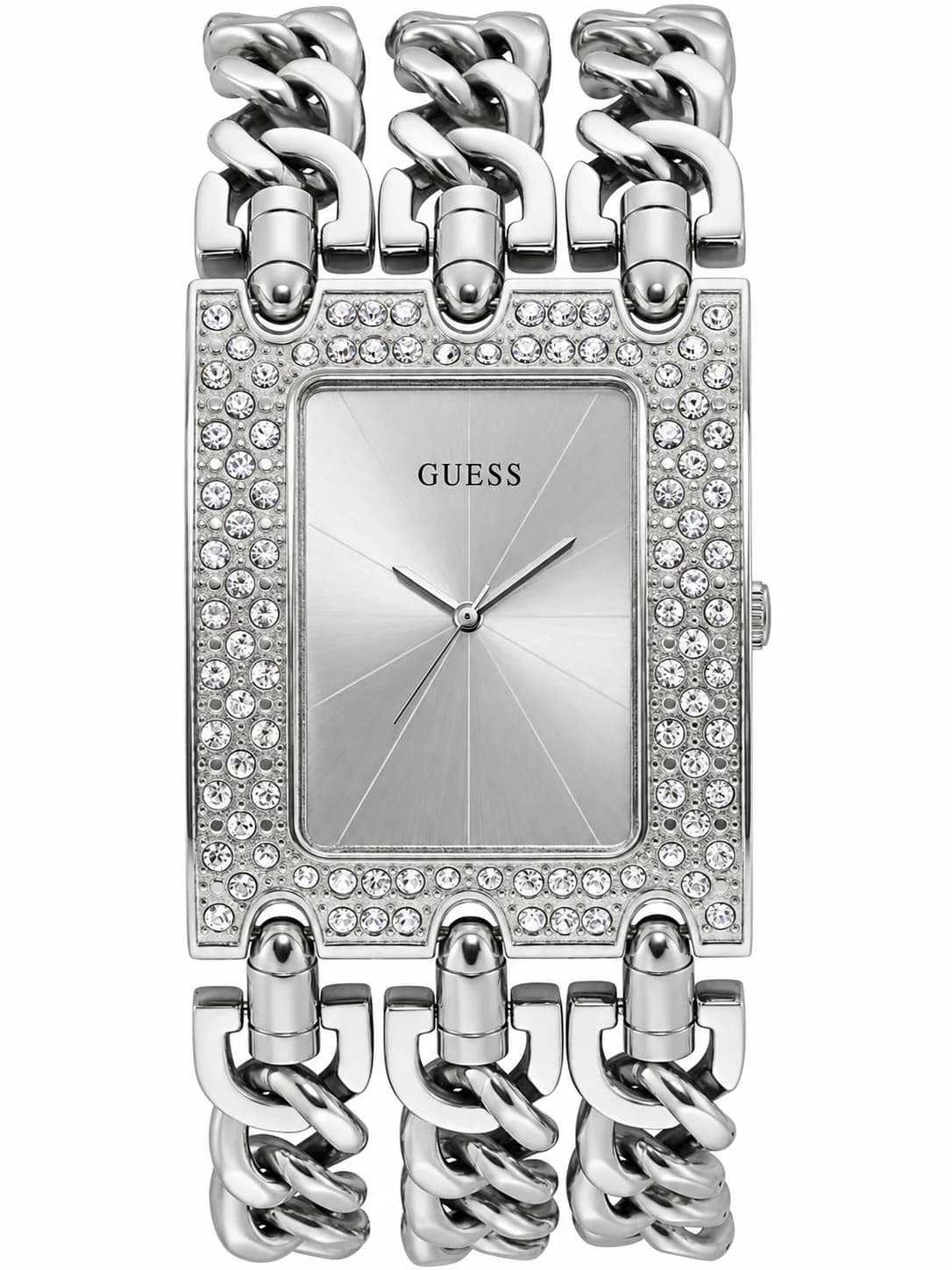 Montre femme Guess W1275L1, cadran gris sur bracelet acier