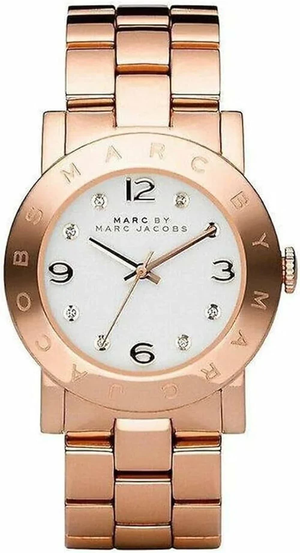 Montre femme Marc Jacobs MBM3077, cadran blanc fini or rose