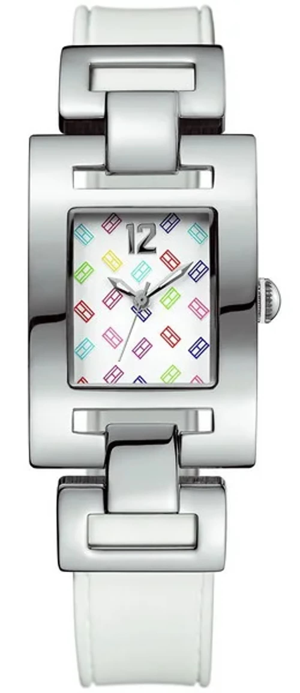 Montre femme Tommy Hilfiger 1781066, cadran multicolore, bracelet silicone