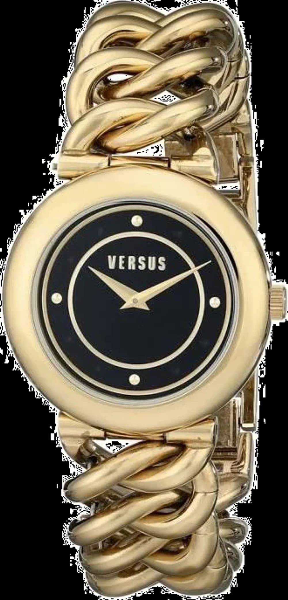 Montre femme Versus by Versace SOE040014, bracelet acier et cadran noir brillant