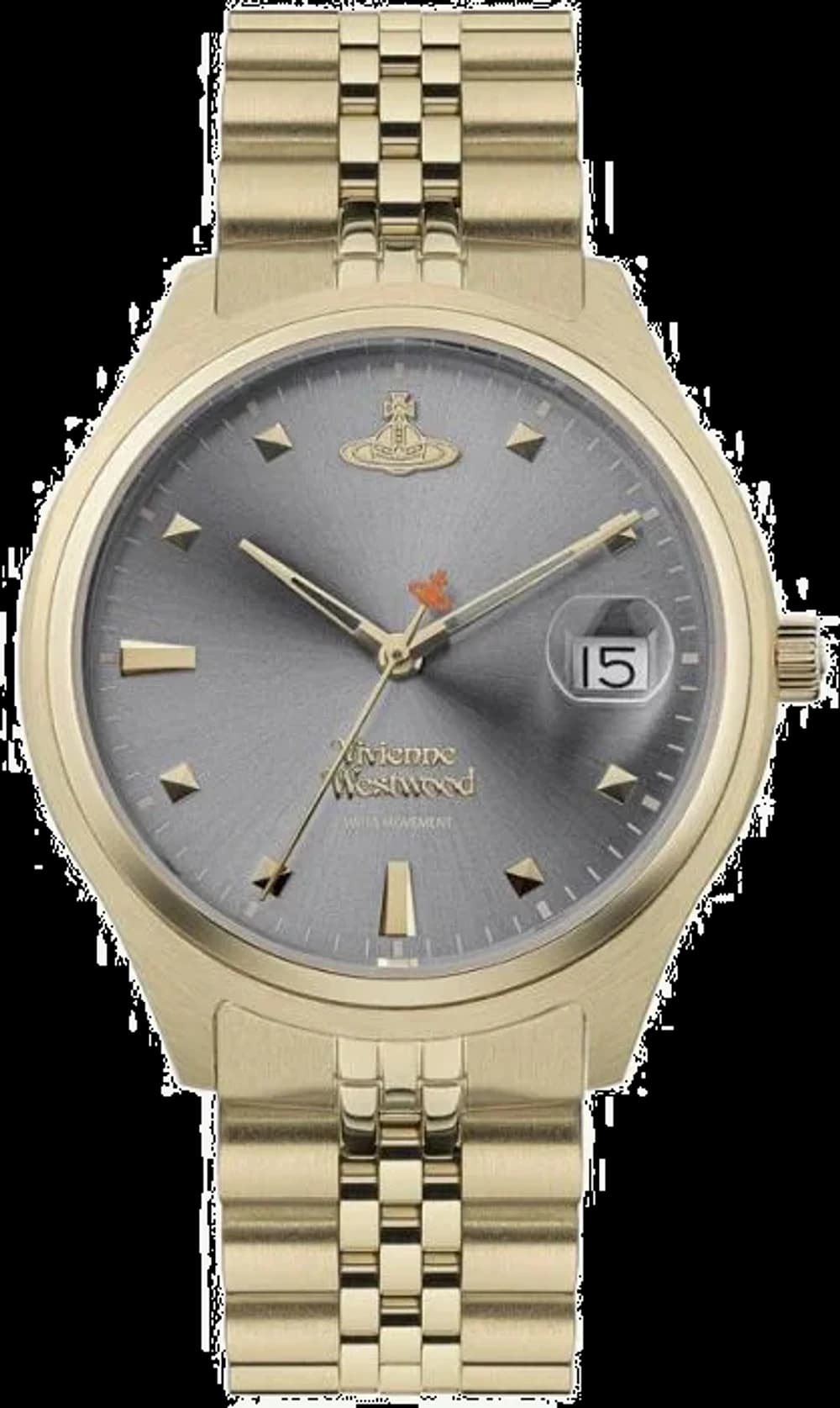 Montre femme Vivienne Westwood VV261GYGD, bracelet acier doré cadran gris