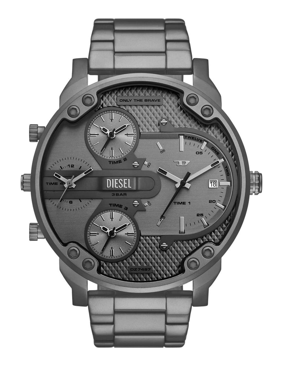 Montre Diesel DZ7487 homme cadran gris bracelet acier