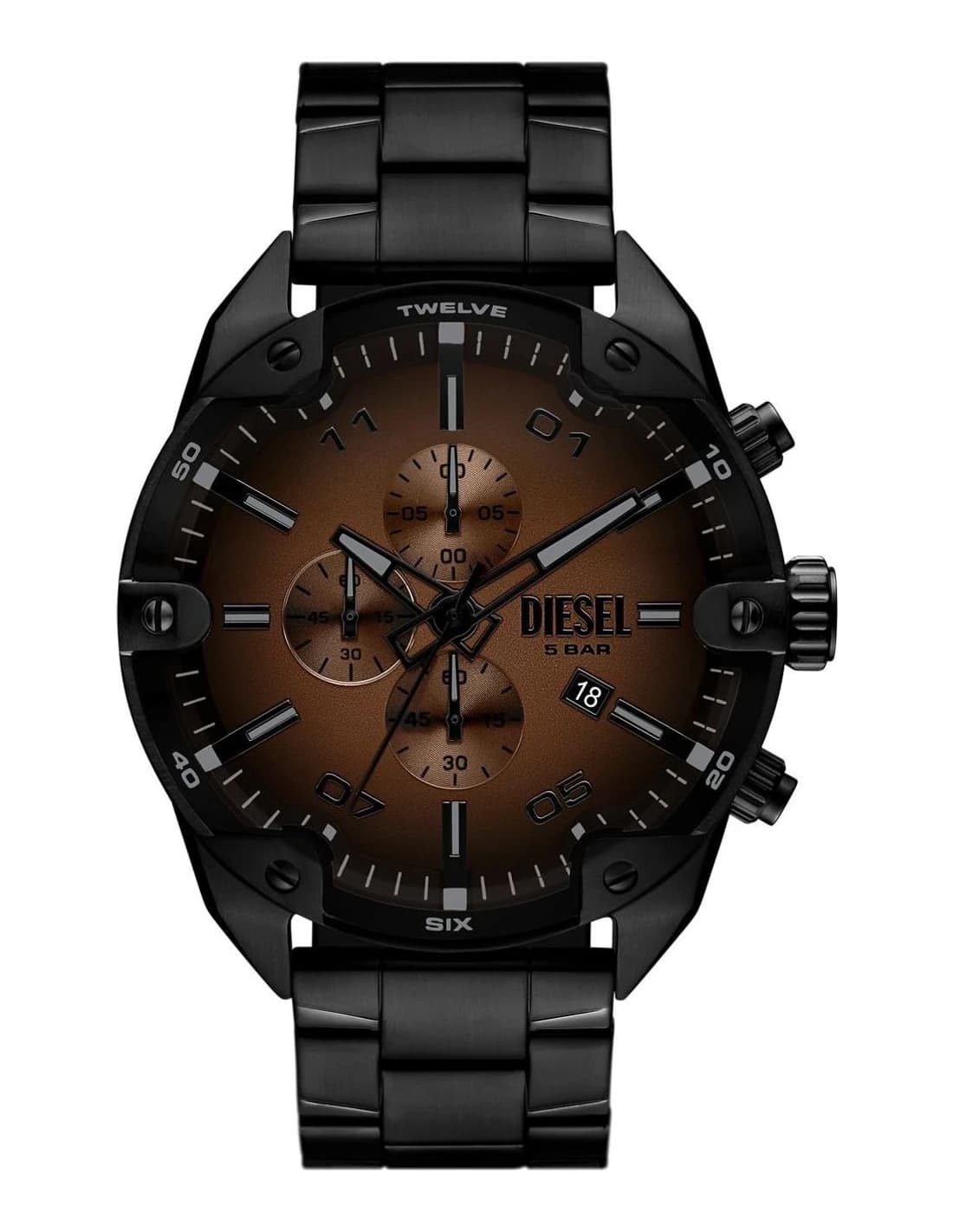 Montre homme Diesel DZ4691, au cadran marron sur acier