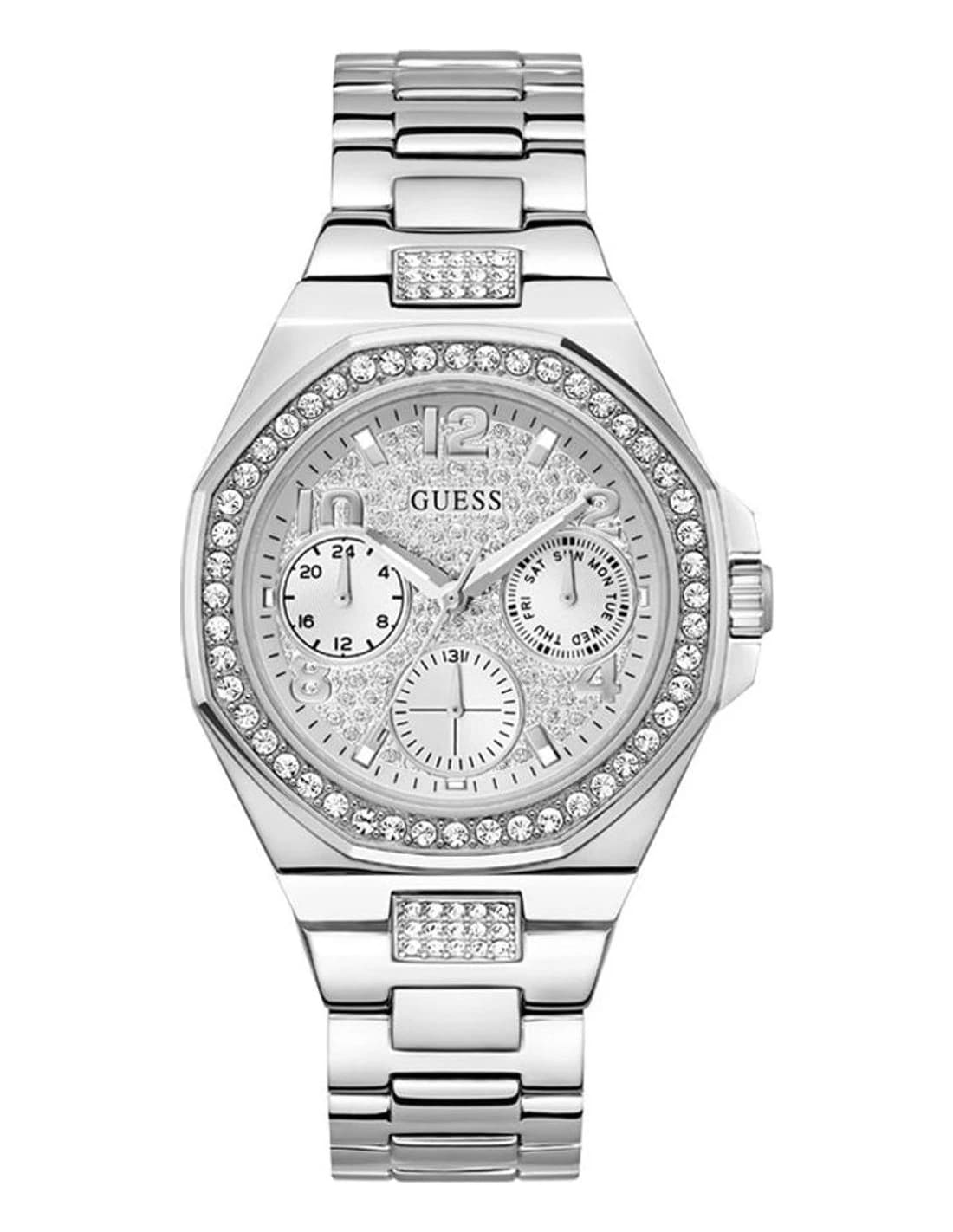 Montre femme Guess GW0777L1, cadran argent, bracelet acier maillons