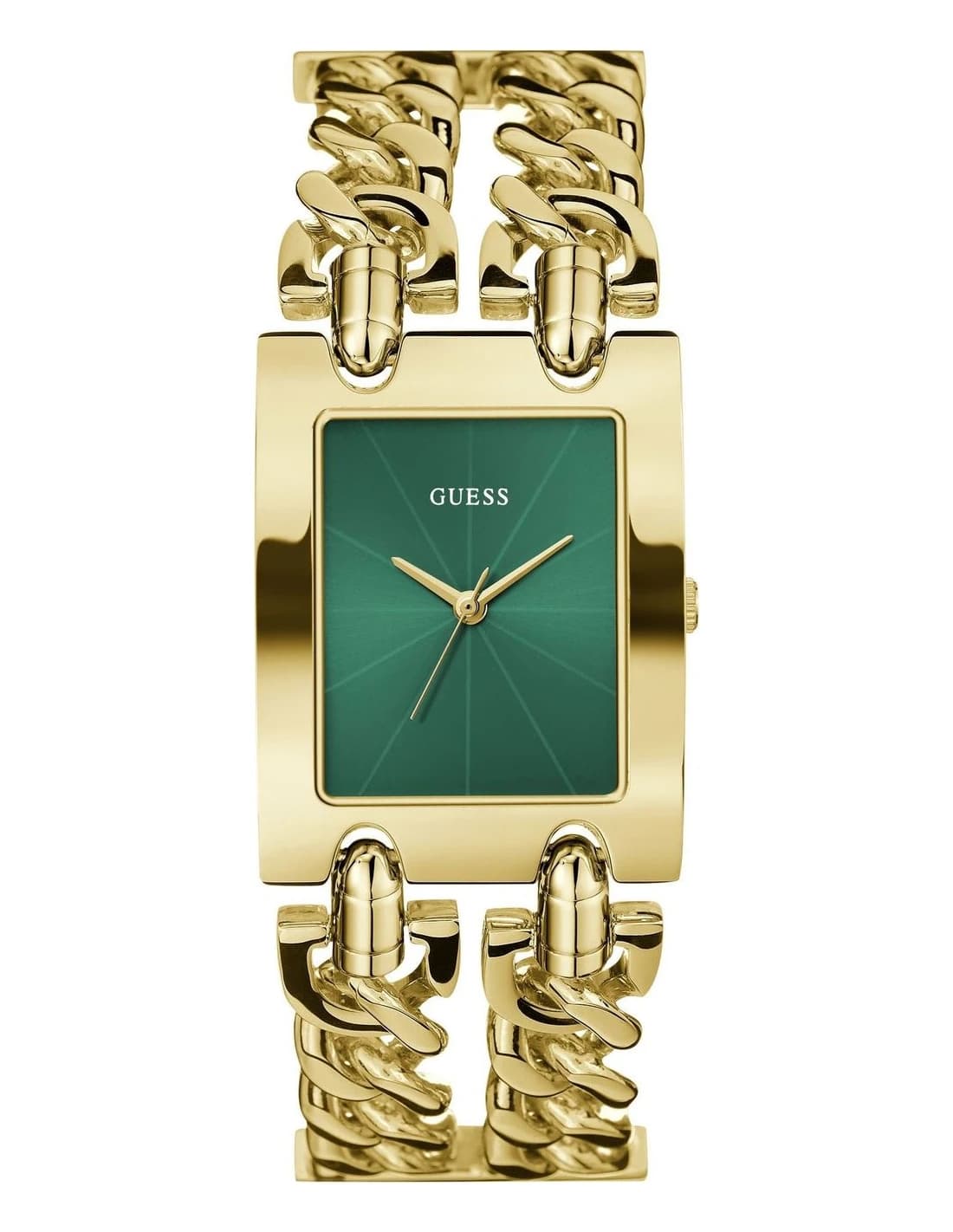 Montre femme Guess GW0740L2, cadran vert sur bracelet acier