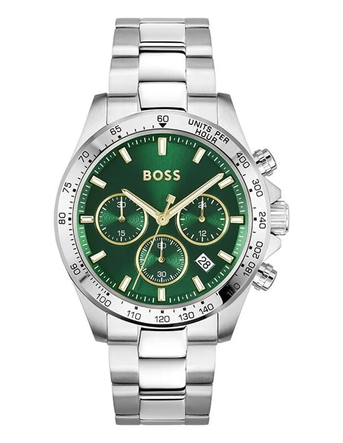Montre Hugo Boss 1514217 homme cadran vert bracelet acier