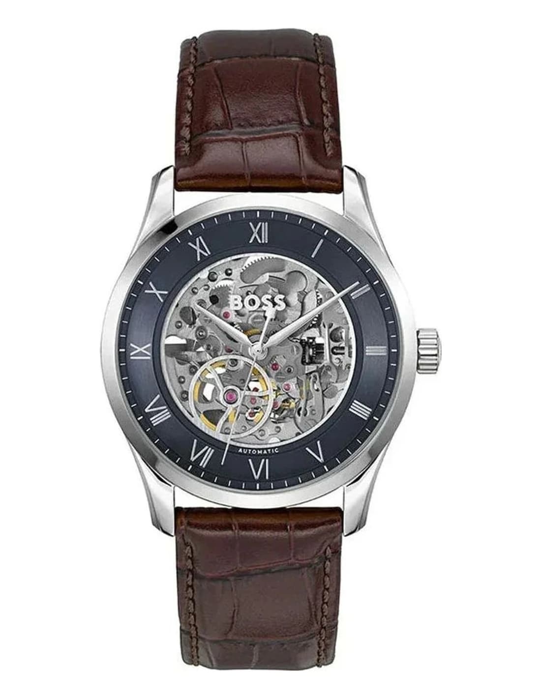 Montre homme Hugo Boss 1514305, cadran bleu et bracelet cuir