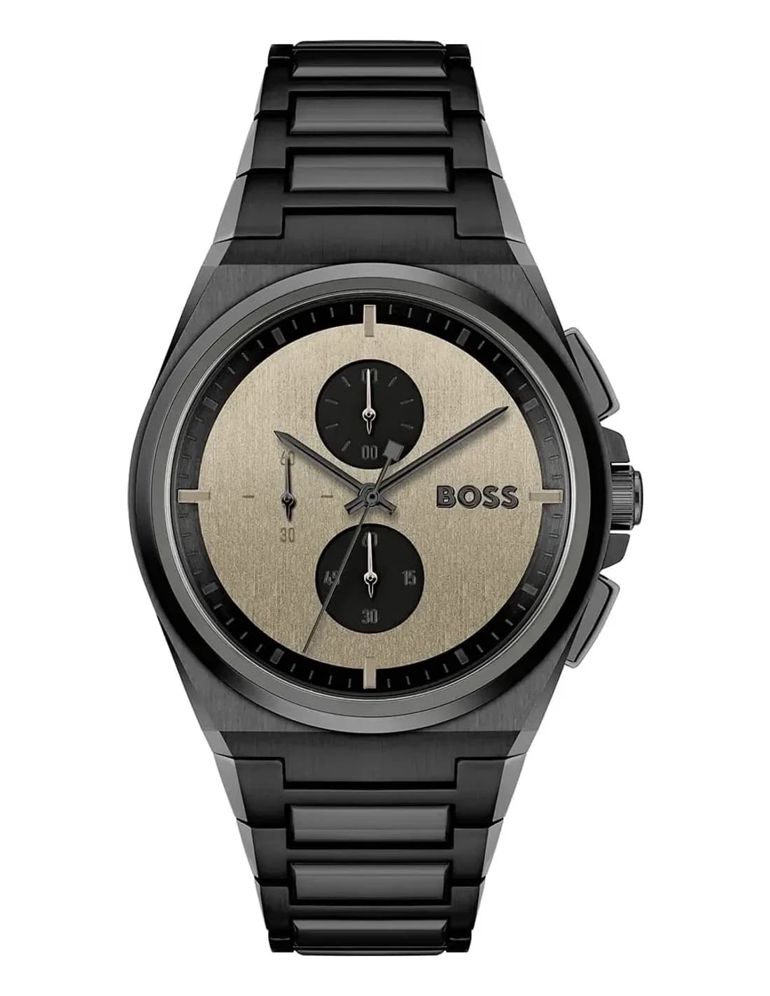 Montre homme Hugo Boss 1514043, cadran marron chic, bracelet acier