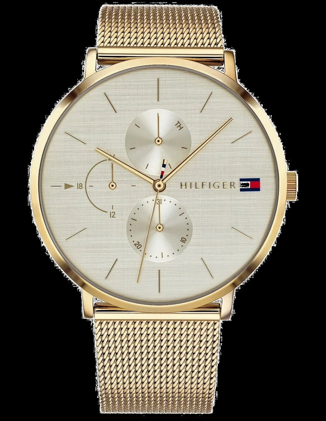 Montre femme Tommy Hilfiger 1781943, cadran doré, bracelet acier