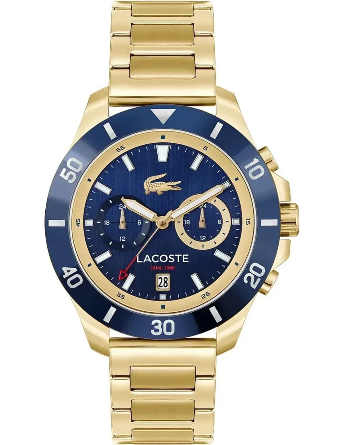 Montre homme Lacoste 2011343, au cadran bleu et bracelet acier
