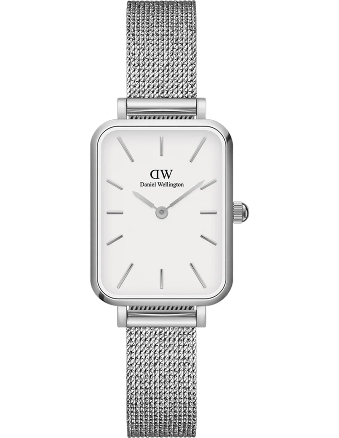 Montre Daniel Wellington Quadro Pressed Sterling DW00100438 Rectangulaire en maille milanaise