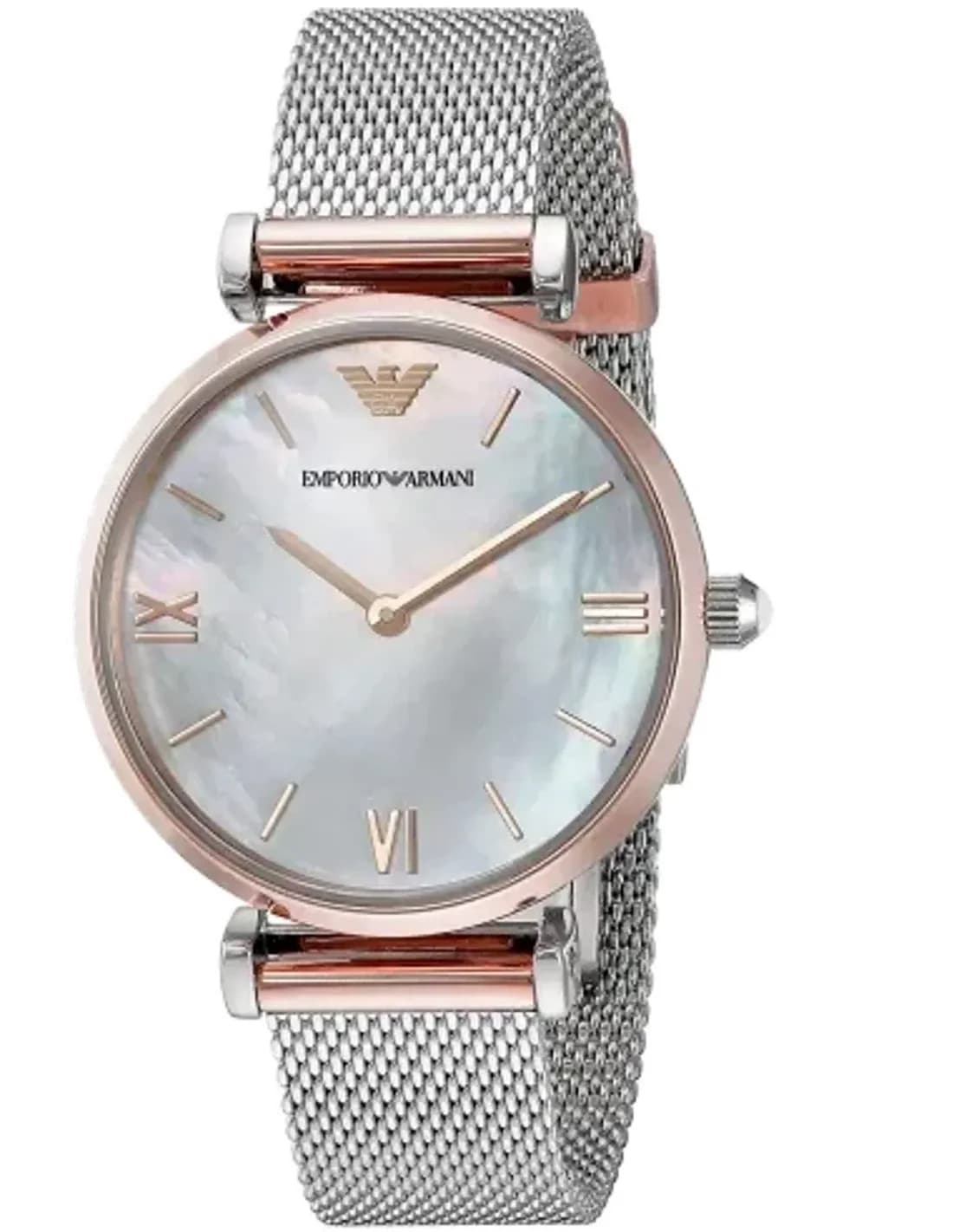 Montre Femme Emporio Armani AR2067 Argentée maille milanaise cadran nacre