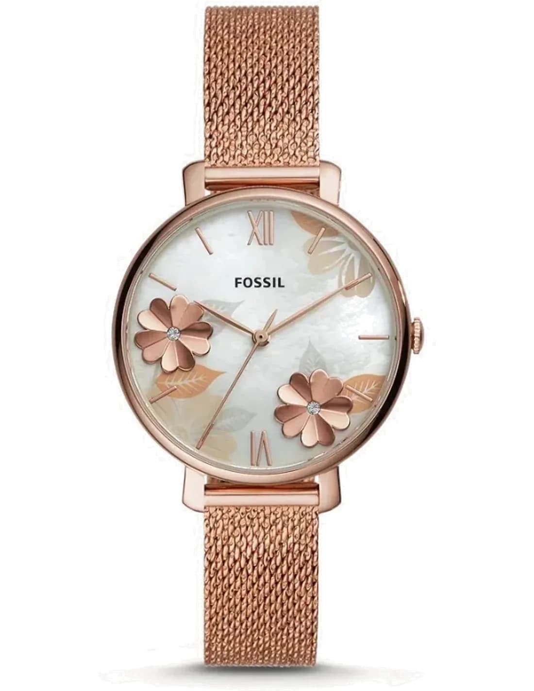 Montre femme Fossil ES4534 en maille milanaise Or Rose 36 mm