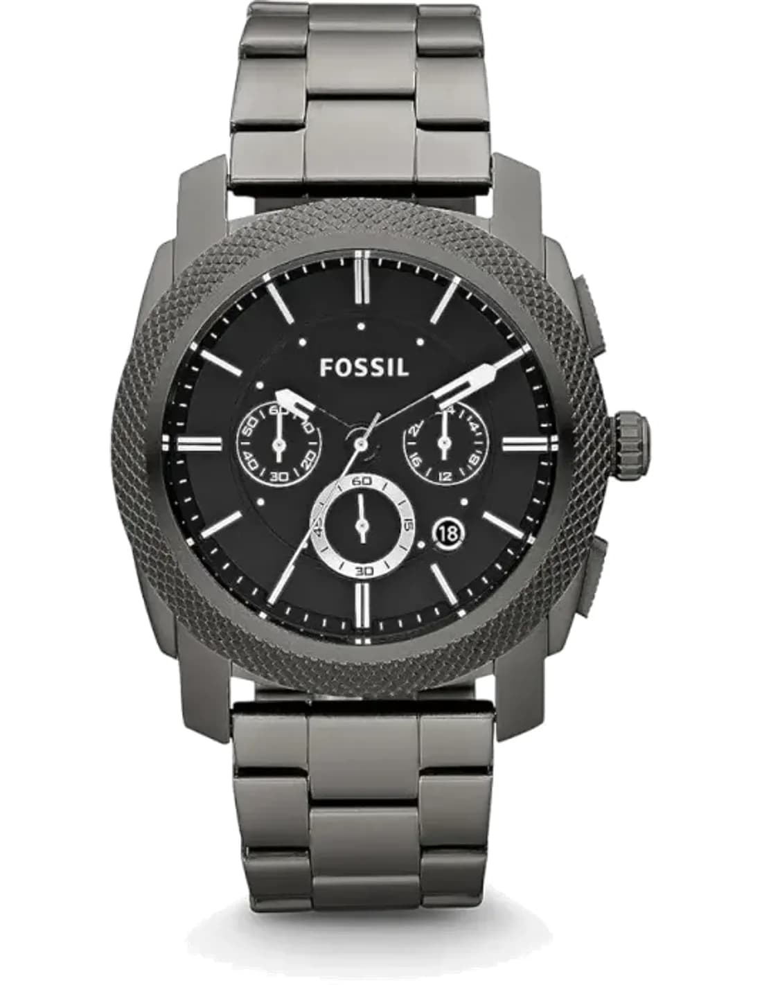 Montre Fossil FS4662 en Acier Fumé et Cadran Noir Velours