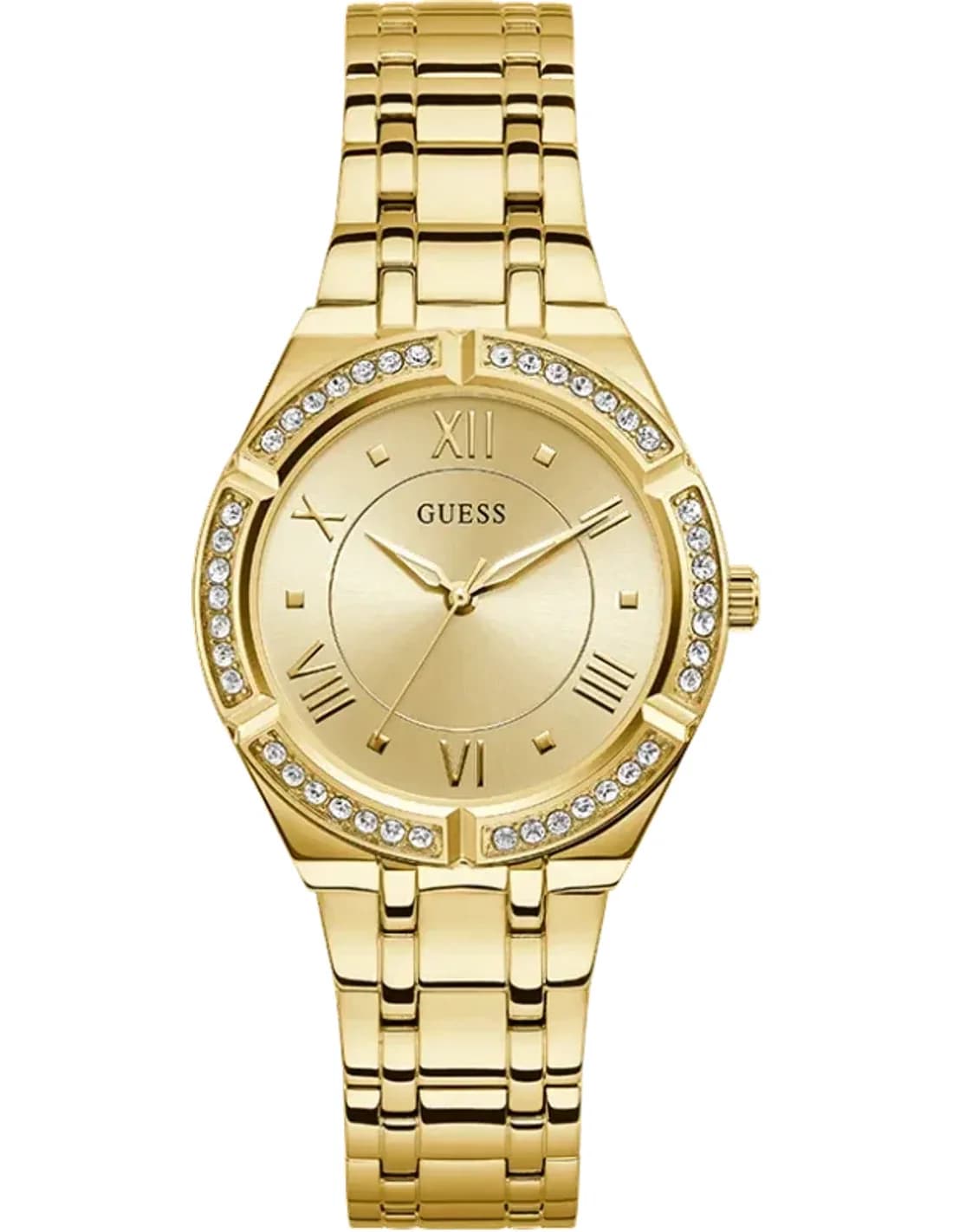 Montre Guess GW0033L2 en acier inoxydable doré avec lunette ornée de strass
