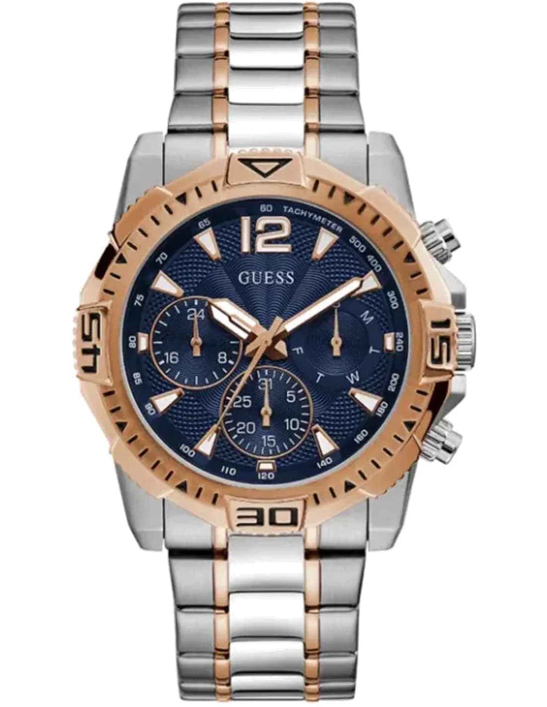 Montre Guess Commander GW0056G5 Cadran bleu multifonction bracelet en acier