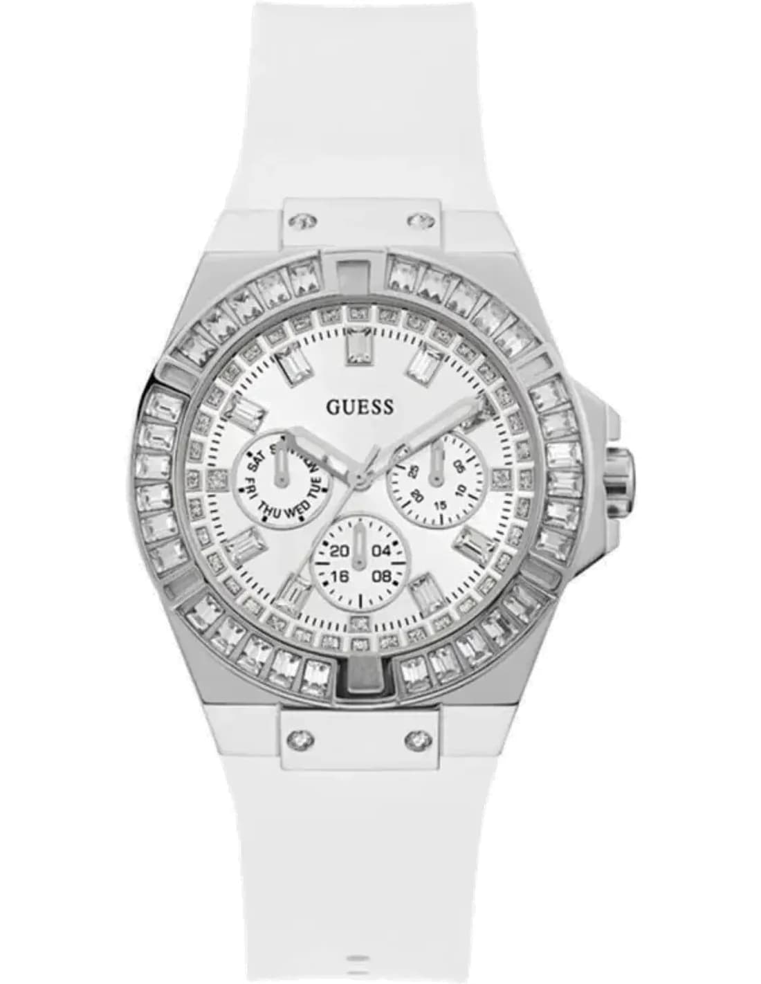 Montre Guess Venus GW0118L3 Bracelet en silicone blanc