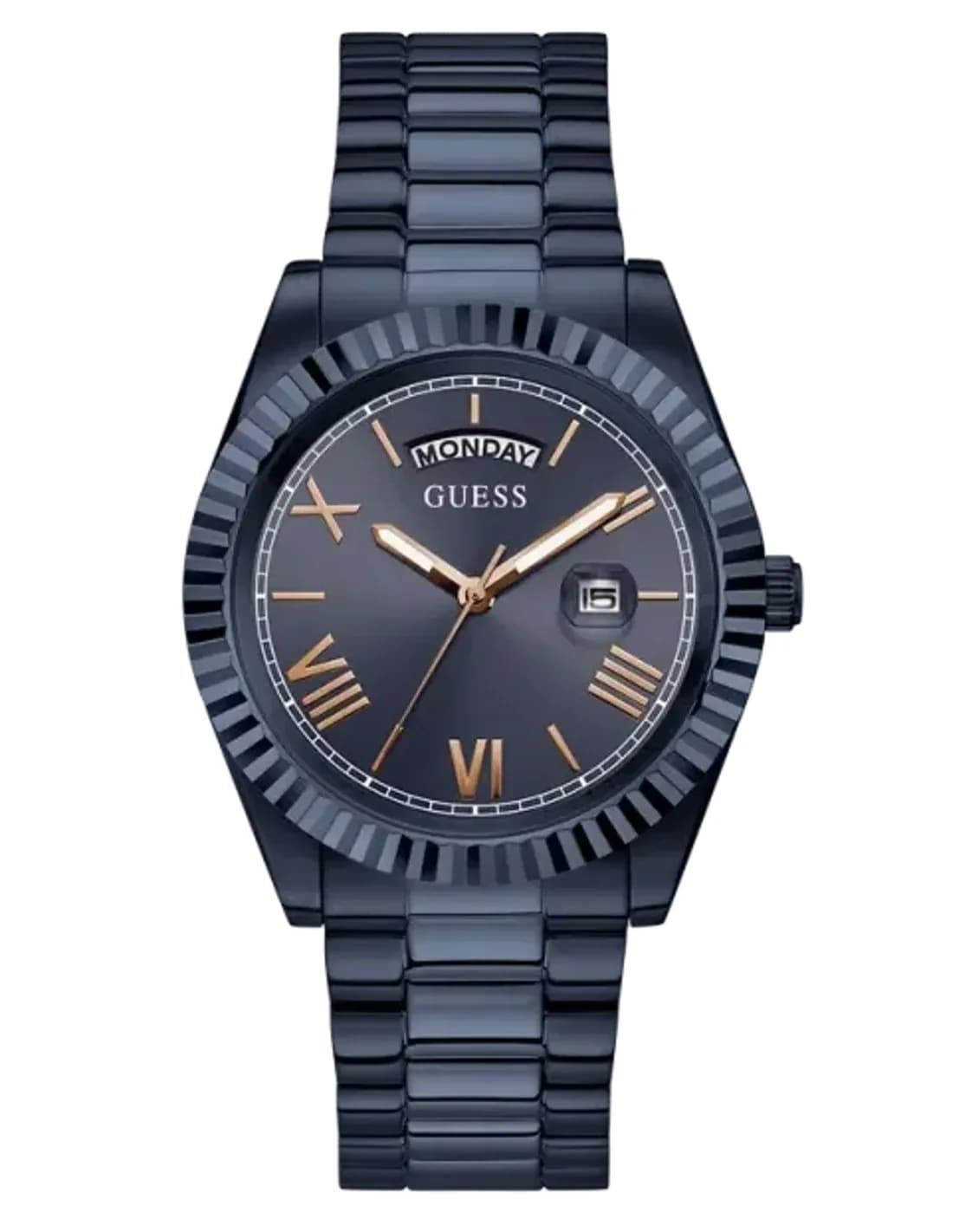 Montre Homme Guess Connoisseur GW0265G9 bracelet acier bleu cadran bleu