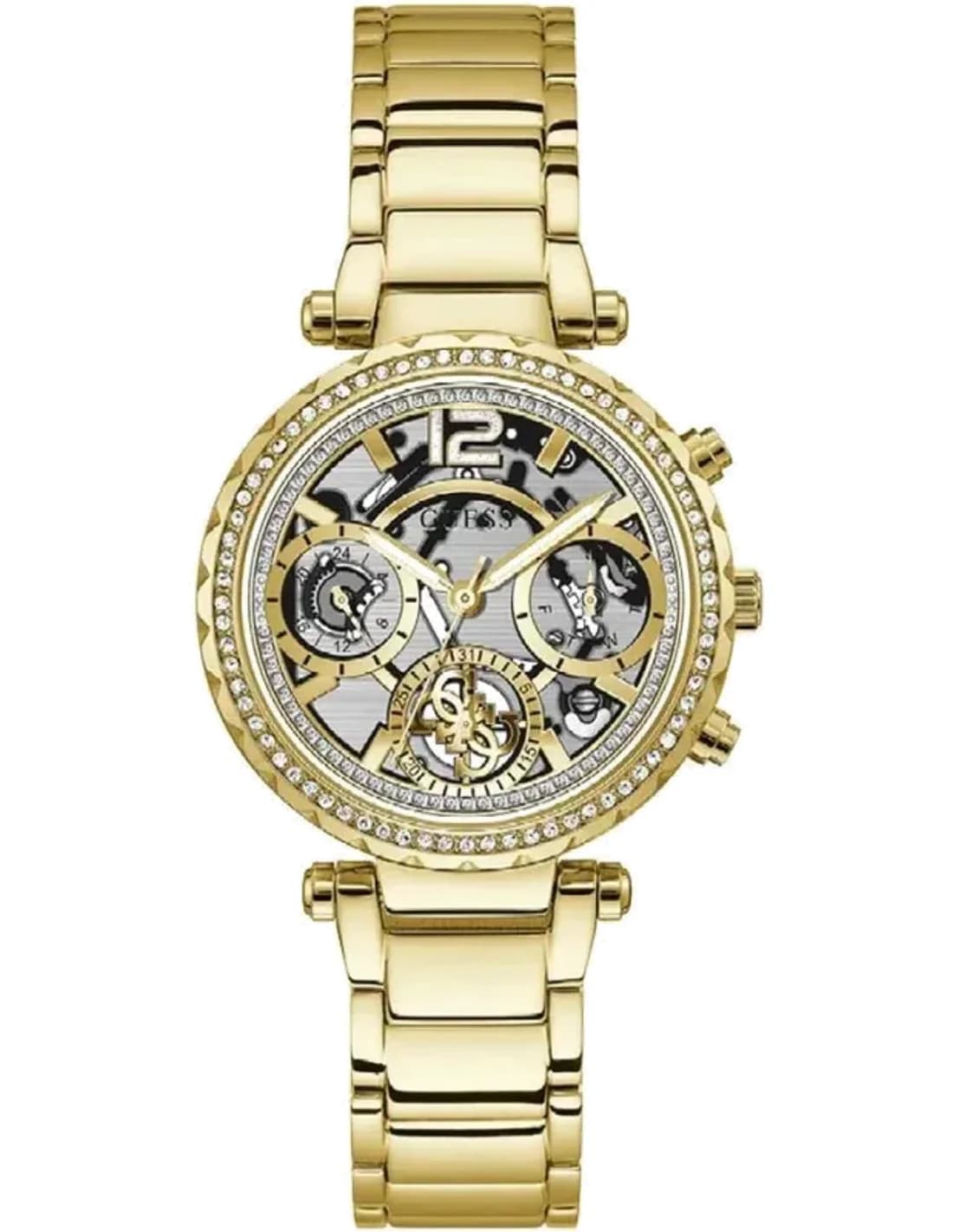 Montre Femme Guess Solstice GW0403L2 Acier Doré Cadran Squelette