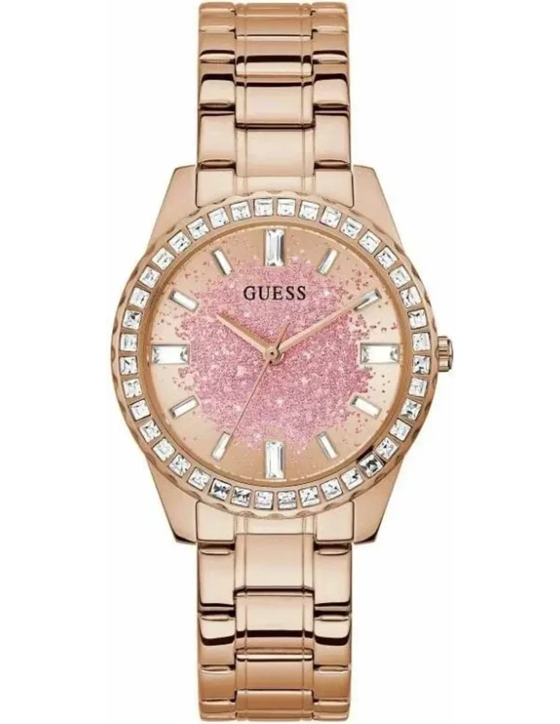 Montre Femme Guess GW0405L3 Glitter Burst Acier Rose Gold et Cristaux