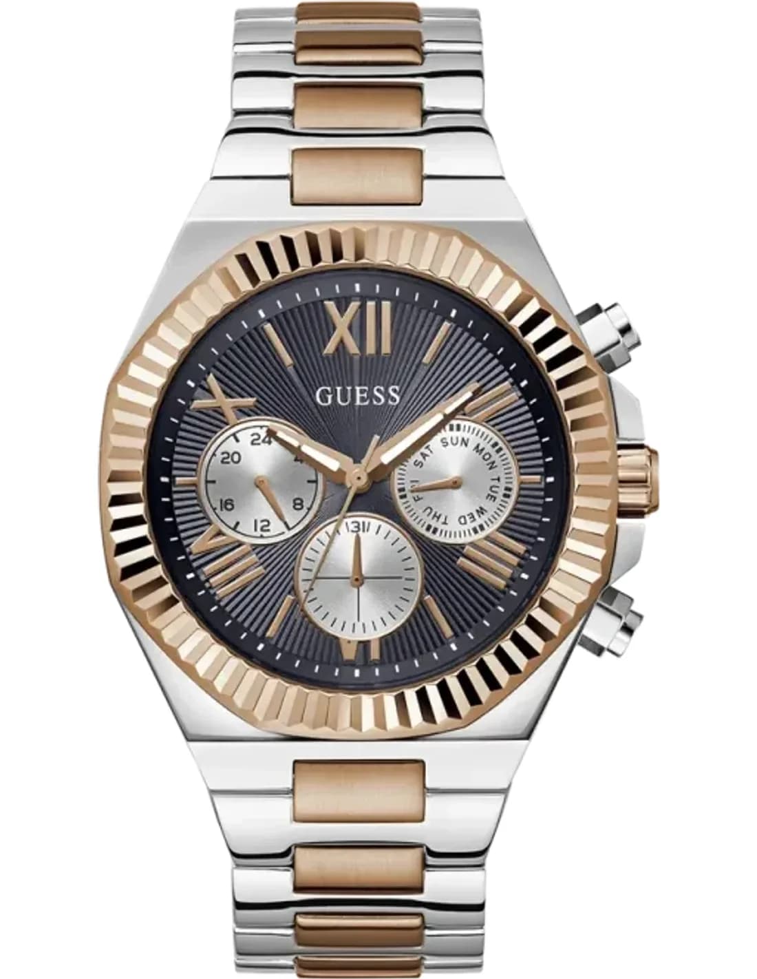 Montre Homme Guess GW0703G4 Equity Acier Bicolore et Cadran Anthracite